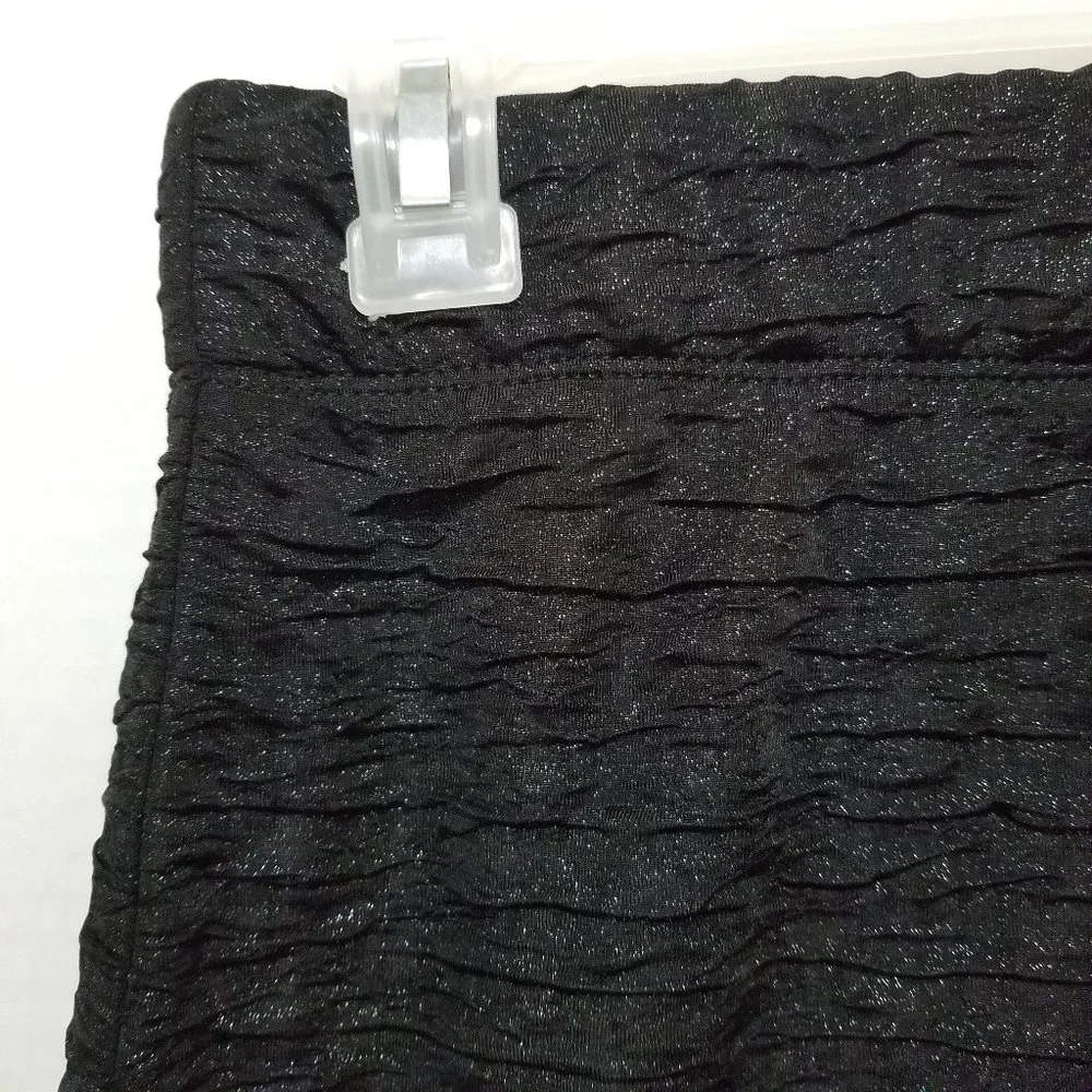 Nollie skirt Medium glittery metallic weave textured elastic pull on waist lined - Picture 3 of 13